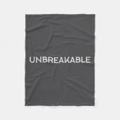 Unbreakable Insrational Motivational Saying Fleecedecke (Vorderseite)