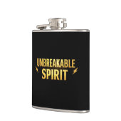 Unbreakable Spirit Black Stainless Steel Hip Flask Flachmann (Links)