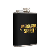 Unbreakable Spirit Black Stainless Steel Hip Flask Flachmann (Rechts)