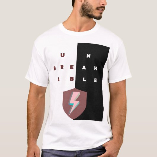 UNBREAKABLE T‑Shirt — Motivational Typography,Gift T-Shirt (Vorderseite)