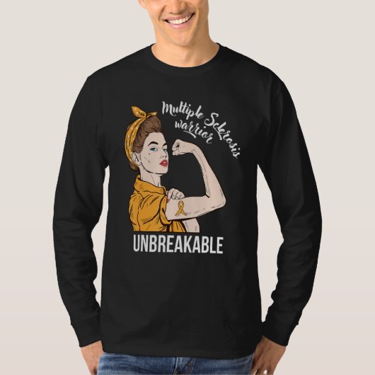 Unbreakable Warrior Multiple Sclerosis Awareness M T-Shirt (Vorderseite)