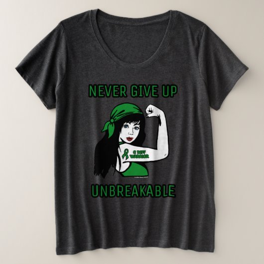 UNBRECHBAR (langes Haar)...C Diff Große Größe T-Shirt (Design vorne)