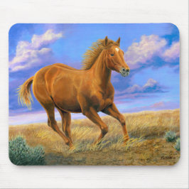 "Unbridled Freedom" Quarterpferd läuft Mousepad