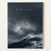 Unbroken - Dunkle stürmische Ozean-Ästhetik-Zitat Planer (Rückseite)