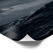 Unbroken - Dunkle stürmische Ozean-Ästhetik-Zitat Poster (Ecke)