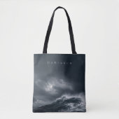 Unbroken - Dunkle stürmische Ozean-Ästhetik-Zitat Tasche (Vorderseite)