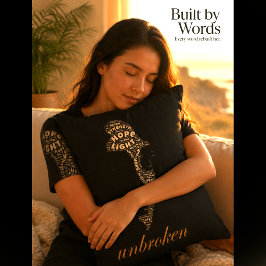 Unbroken Woman Typografie Kissen