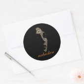 Unbroken Woman Typography Runder Aufkleber (Umschlag)