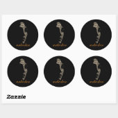 Unbroken Woman Typography Runder Aufkleber (Blatt)