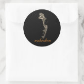 Unbroken Woman Typography Runder Aufkleber (Tasche)