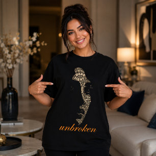 Unbroken Woman Typography Tri-Blend Shirt