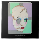 'Uncanny Valley' Malerei auf einem Fliese (Vorderseite)