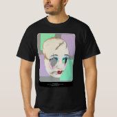 'Uncanny Valley' Malerei auf einem T-Shirt (Vorderseite)