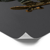 Unchained Skater Pitbull Graphic Art Skateboarding Poster (Ecke)