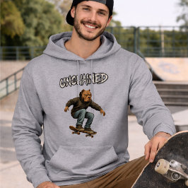 Unchained Skater Pitbull - Skateboarding Graphic Hoodie