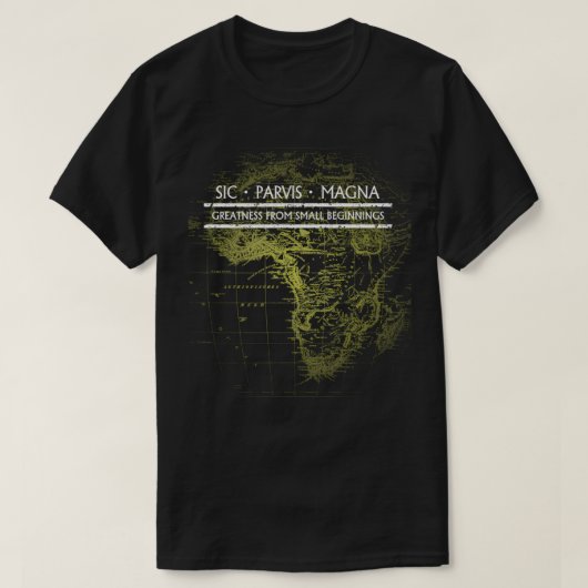 Uncharted SIC PARVIS MAGNA Black T-Shirt (Design vorne)