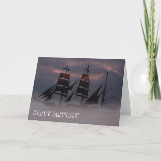 Uncharterte Gewässer - Geburtstagskarte Karte (Vorderseite)