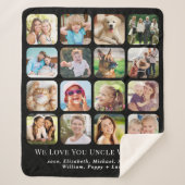 Uncle 16 Foto Collage Black Sherpadecke (Vorderseite)