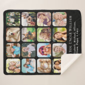 Uncle 16 Foto Collage Black Sherpadecke (Vorderseite (Horizontal))