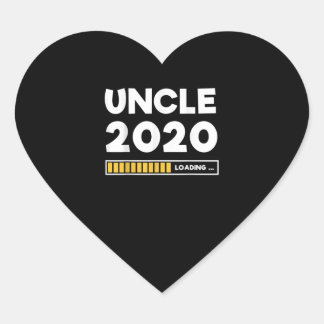 Uncle 2020 Ladung für Geschenk Herz-Aufkleber