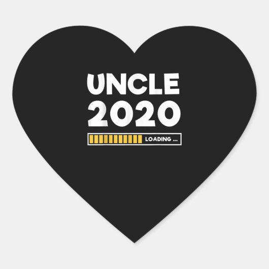 Uncle 2020 Ladung für Geschenk Herz-Aufkleber (Vorderseite)