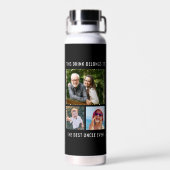 Uncle 3 Foto Collage Black Trinkflasche (Rückseite)