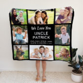 Uncle 8 Foto Collage Black Fleecedecke