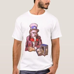 Uncle America with leere Treasury Black Kontur Ar T-Shirt