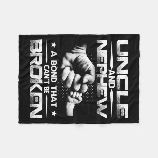 Uncle And Nephew A Bond That Can't Be Broken Fleecedecke (Vorderseite (Horizontal))