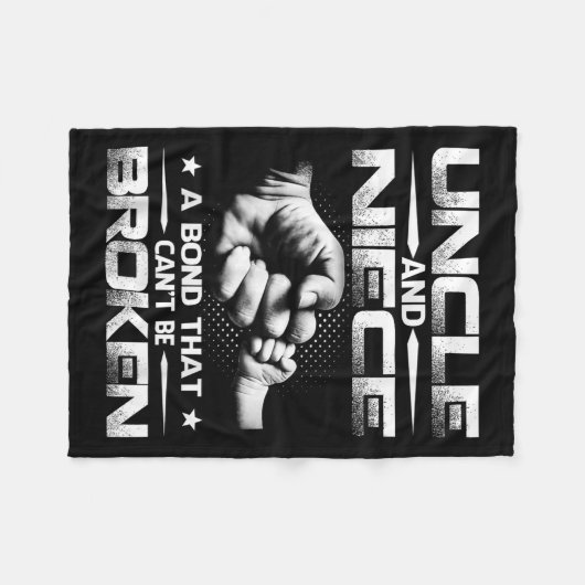 Uncle And Niece A Bond That Can't Be Broken Fleecedecke (Vorderseite (Horizontal))