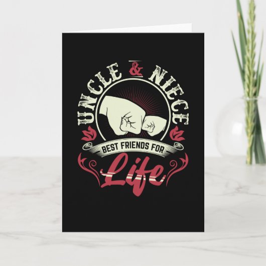 Uncle And Niece Best Friends For Life Funny Gift Karte (Vorderseite)