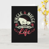 Uncle And Niece Best Friends For Life Funny Gift Karte (Gelbe Blume)