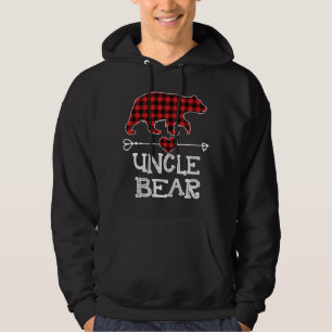 Uncle Bear Christmas Pajama Red Kariert Buffalo Hoodie