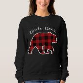 UNCLE BEAR Men Red Kariert Christmas Pajama Family Sweatshirt (Vorderseite)