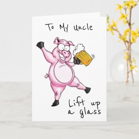 **UNCLE** BEREIT ZUM FEIERN **GEBURTSTAG** KARTE (Gelbe Blume)