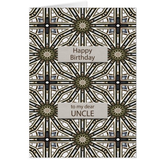 Uncle Birthday Abstrakt Mandala Design (Vorne)