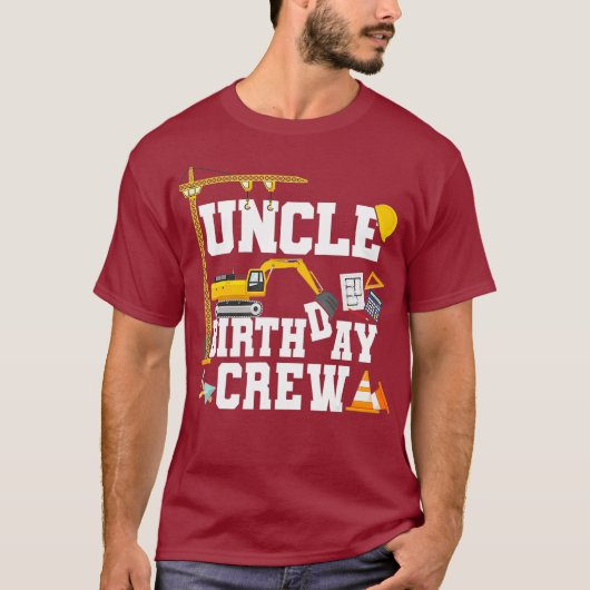 Uncle Birthday Crew Shirt Gift Construction (Vorderseite)