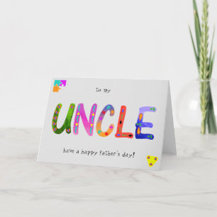 UNCLE Bold Geometric Vatertagskarte Karte