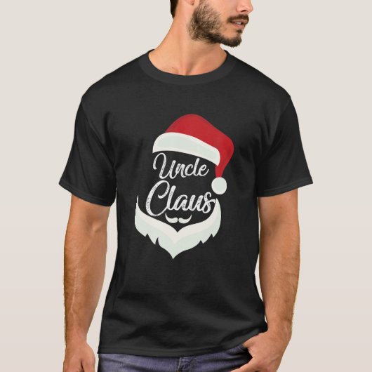 Uncle Claus Christmas Funny Pajamas Santa Costume T-Shirt (Vorderseite)