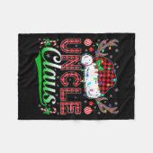 Uncle Claus Christmas Lights Matching Family Xmas  Fleecedecke (Vorderseite (Horizontal))