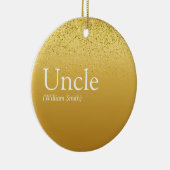 Uncle Cool Fun Quote Modernes Gold Glitzer Glam Keramik Ornament (Rechts)