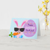 Uncle Cool Oaster Bunny and Carrot Karte (Gelbe Blume)