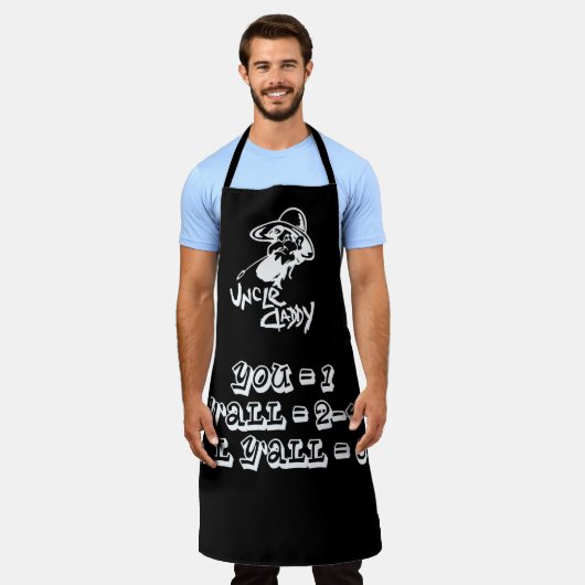 Uncle Daddy Grill Schürze Cooking Painting (Getragen)