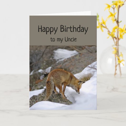 Uncle Deserve Wonderday Fox Animal Card Karte (Gelbe Blume)