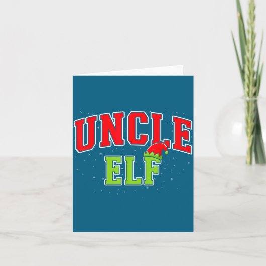 Uncle Elf Christmas Family Matching Group Xmas Unc Karte (Vorderseite)