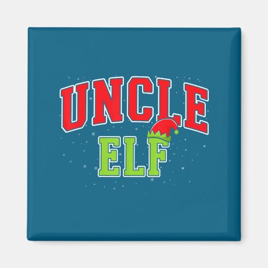 Uncle Elf Christmas Family Matching Group Xmas Unc Magnet (Vorne)