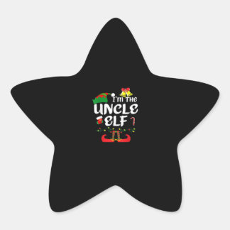 Uncle ELF Funny Christmas Geschenk | Onkel Family Stern-Aufkleber