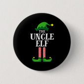 Uncle Elf Matching Family Christmas Party Pajama Button (Vorderseite)