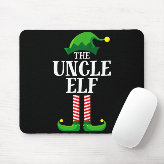 Uncle Elf Matching Family Christmas Party Pajama Mousepad (Mit Mouse)