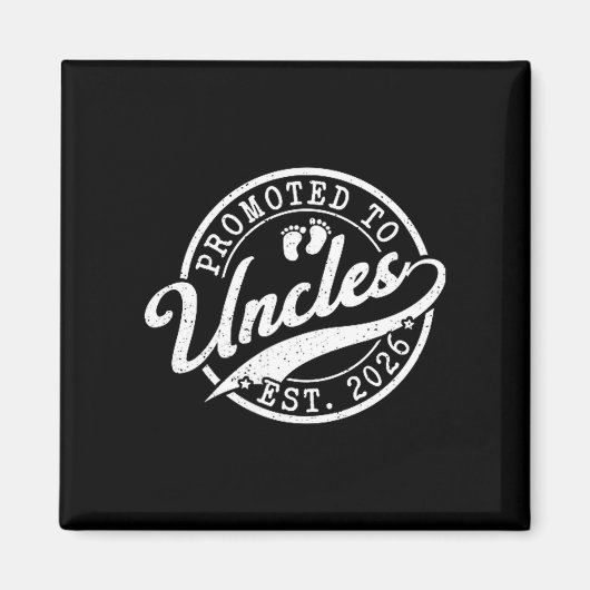 Uncle Est 2026 New Uncle Announcement Promoted To  Magnet (Vorne)